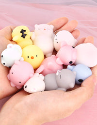 Satkago Squishies Mini Mochi Squishies Toy, 25 Pcs Mini Squishys Toys Cute Stress Reliever Toys Funny Fidget Toys Birthday Gift Party Favors for Kids
