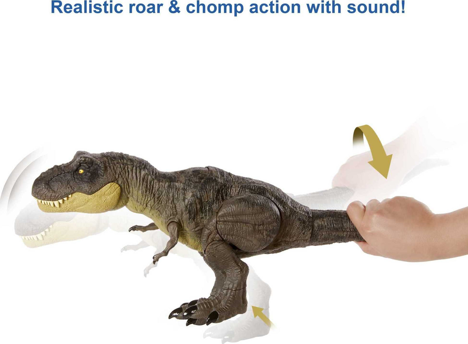 Jurassic World Stomp ‘N Escape Tyrannosaurus Rex Figure Camp Cretaceous Dinosaur Escape Toy with Stomping Movements, Movable Joints, Authentic Deco, Kids Gift Ages 4 Years & Up