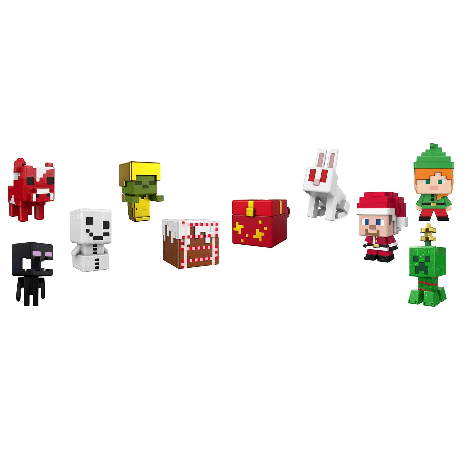 Minecraft Mini Figures 2021 Advent Calendar, One A Day Storytelling Fun with Minecraft Characters and Stickers, Holiday Activity Gift, for Kids Age 6 Years & Older