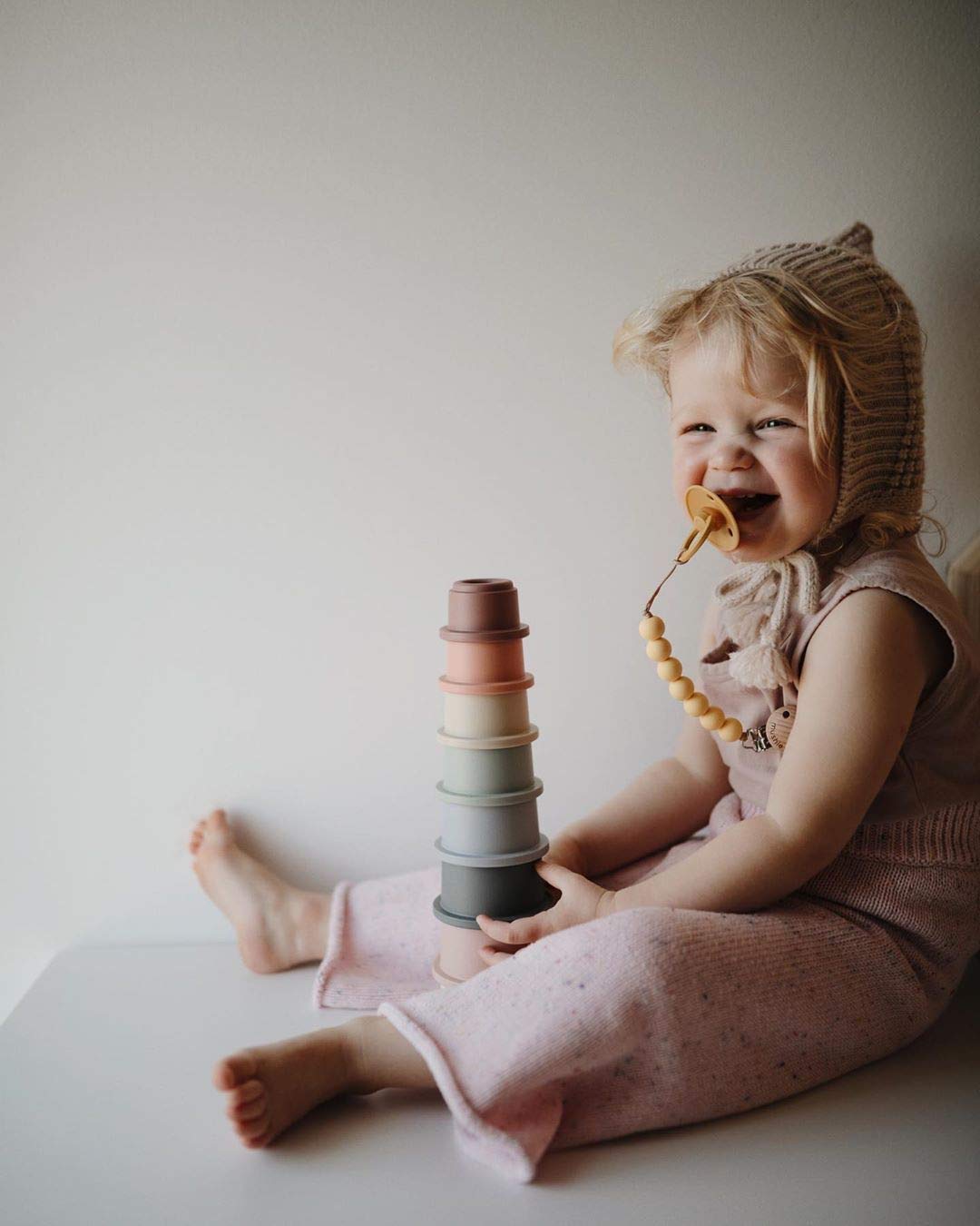 mushie Stacking Cups Toy | Made in Denmark (Original)
