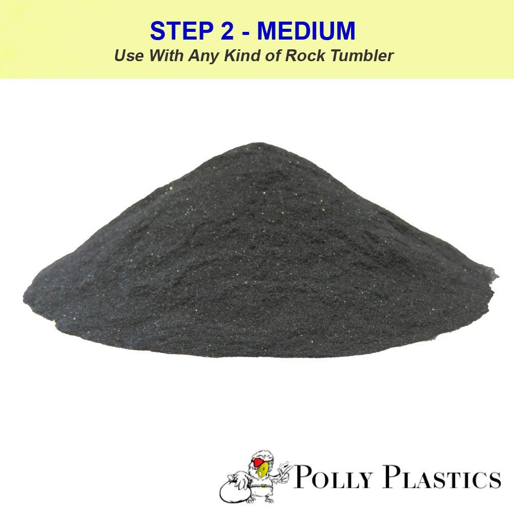 Rock Tumbler Grit Kit and Ceramic Tumbling Filler Media | Polly Plastics (4.5 Pounds Total Weight)