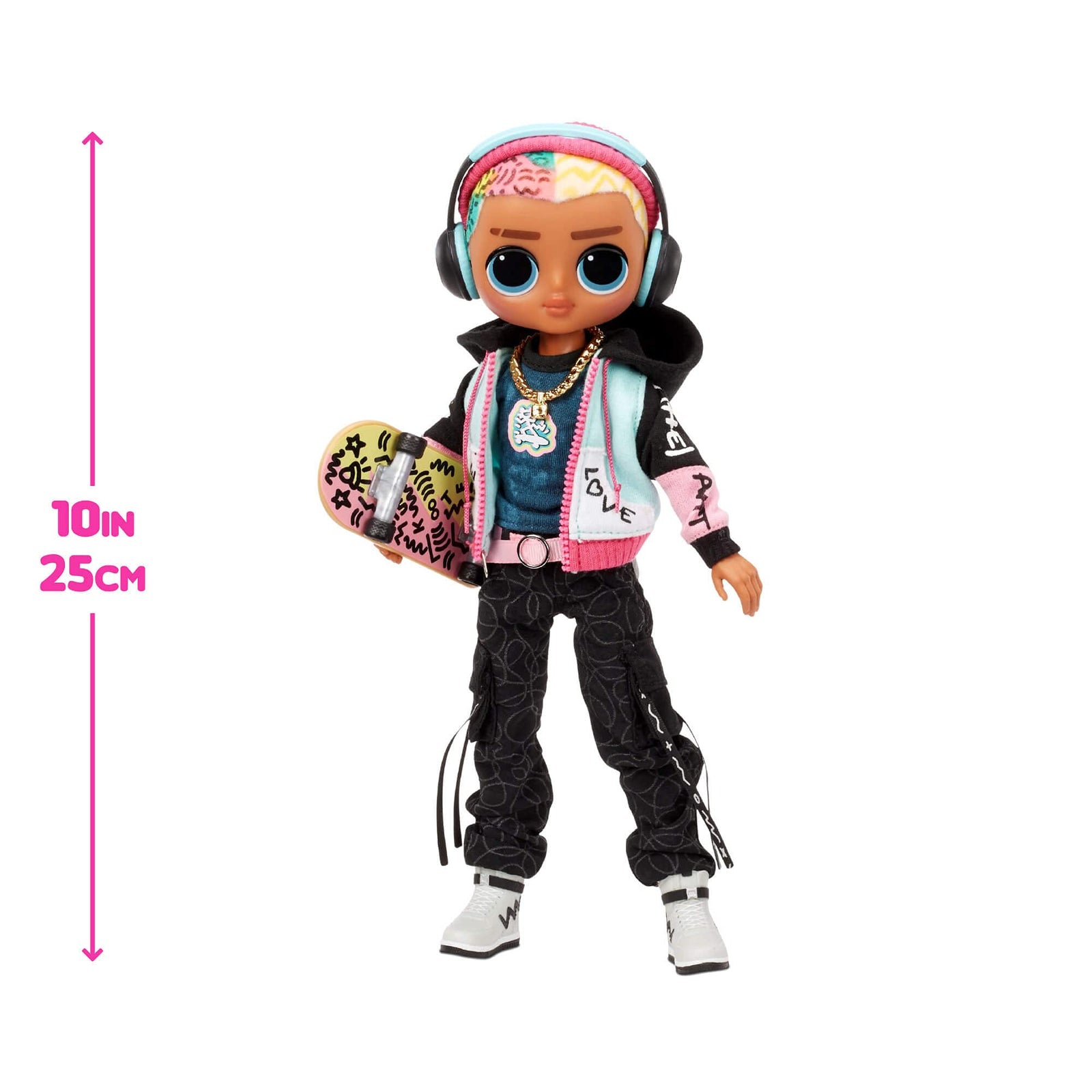 LOL Surprise OMG Guys Fashion Doll Cool Lev with 20 Surprises, Poseable, Including Skateboard, Outfit & Accessories Playset - Gift for Kids & Collectors, Toys for Girls Boys Ages 4 5 6 7+ Years Old