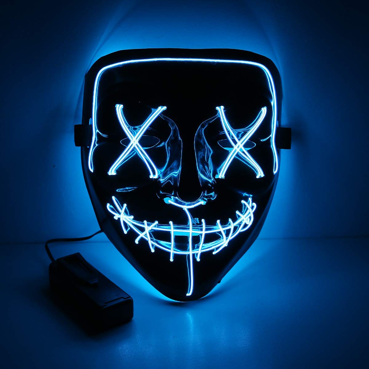 MeiGuiSha LED Halloween Light Up Purge Mask Women,Halloween Scary Cosplay Purge Mask LED for Festival Padrties
