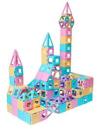 MAGBLOCK Magnetic Building Blocks STEM Educational Toys Tiles Set for Boys & Girls Magnet Stacking Block Sets for Kid's Basic Skills Learning & Development Toys-Great Gifts 103PCS
