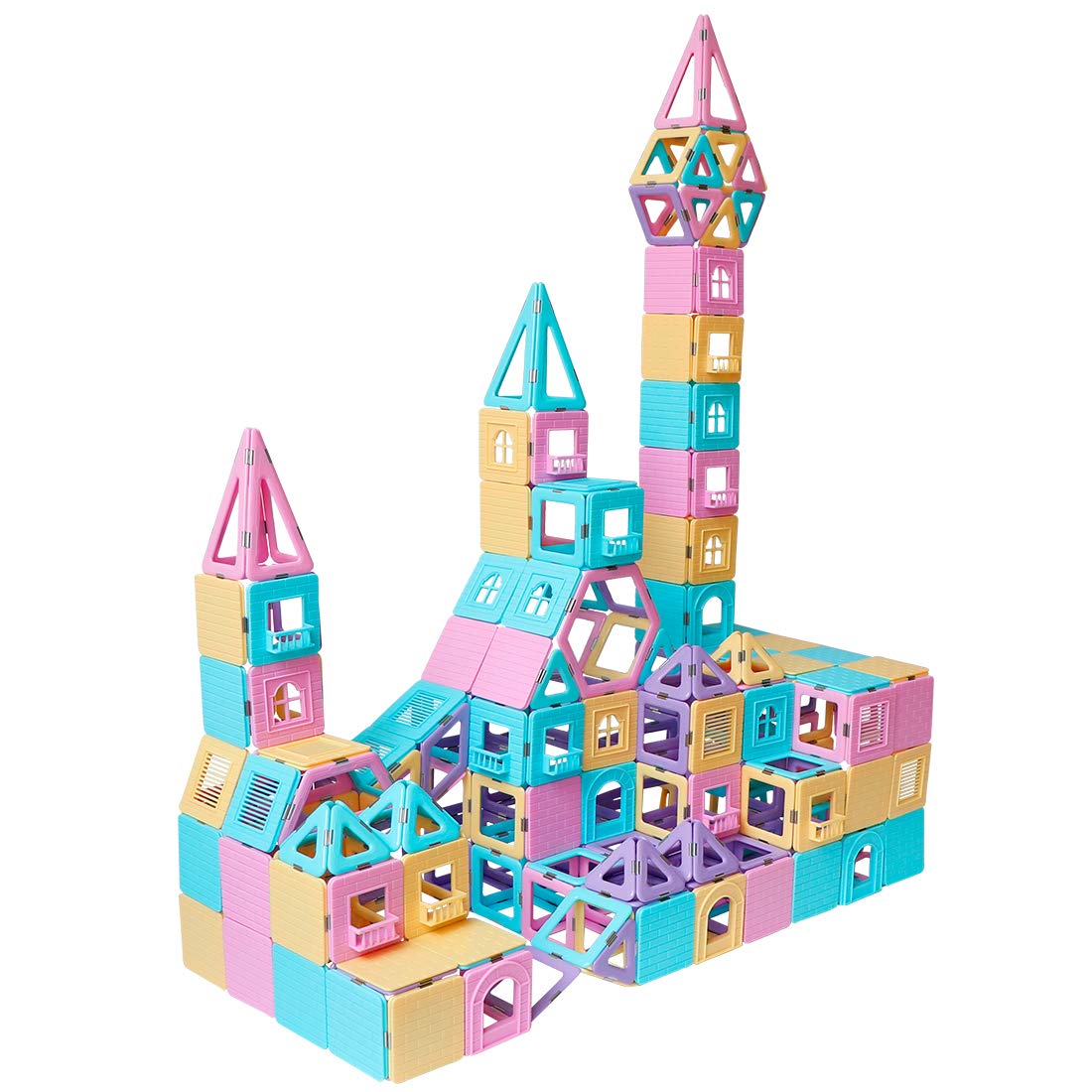 MAGBLOCK Magnetic Building Blocks STEM Educational Toys Tiles Set for Boys & Girls Magnet Stacking Block Sets for Kid's Basic Skills Learning & Development Toys-Great Gifts 103PCS