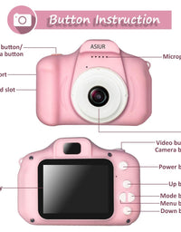 ASIUR Digital Camera for Kids, 1080P FHD Kid Digital Video Camera Children Camera with 32GB SD Card for 3-10 Years Girls
