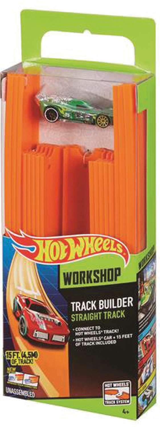 Hot Wheels Track Builder Straight Track with Car 15 Feet [Styles May Vary]