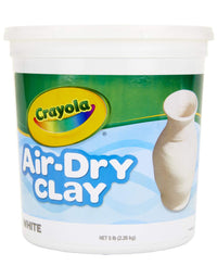 Crayola Air Dry Clay, Natural White Modeling Clay, 5 Lb Bucket
