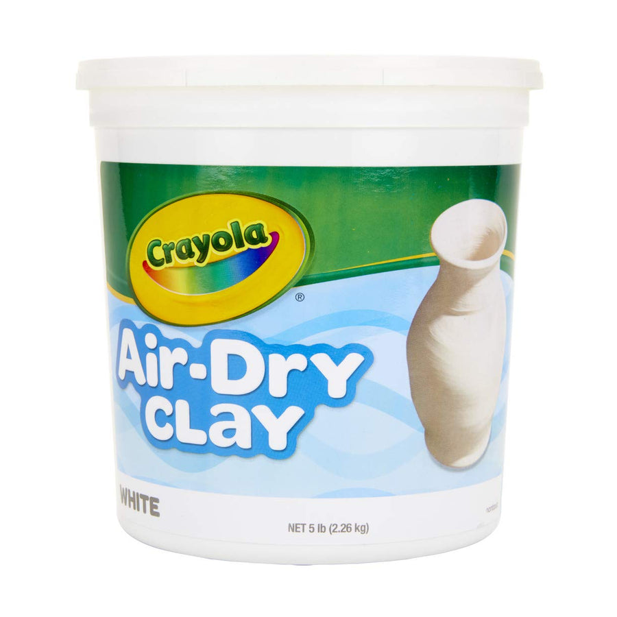 Crayola Air Dry Clay, Natural White Modeling Clay, 5 Lb Bucket