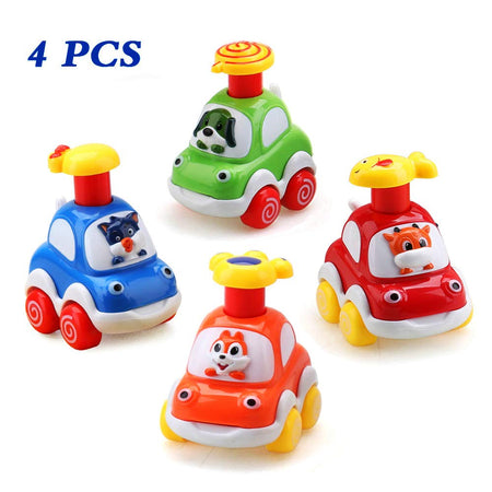 Baby Toy Cars for 1 Year Old Toddler Cartoon Wind up Cars for 2 Year Old Boys Birthday Gift Toys Age 1
