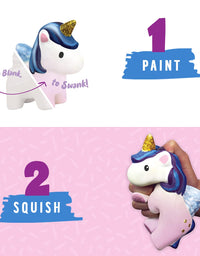 Unicorn Gifts for Girls. Arts & Crafts Paint Your Own Rainbows & Awesomeness Squishies DIY Kit. Gifts for Girls Top Christmas Toys. Includes Large Slow-Rise Squishies (Unicorn Squishy Kit)
