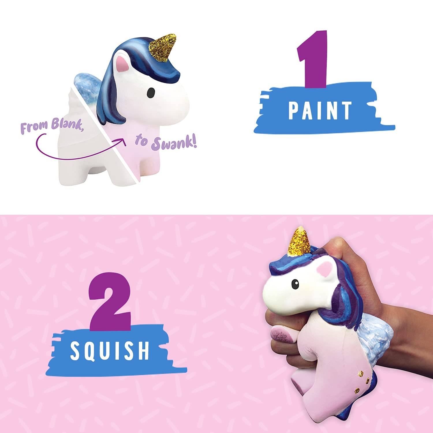 Unicorn Gifts for Girls. Arts & Crafts Paint Your Own Rainbows & Awesomeness Squishies DIY Kit. Gifts for Girls Top Christmas Toys. Includes Large Slow-Rise Squishies (Unicorn Squishy Kit)