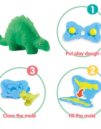 JHong Color Dough Toys Dinosaur World Dough Set Creations Tools for Kid with Animals
