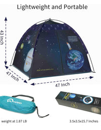 Space World Play Tent-Kids Galaxy Dome Tent Playhouse for Boys and Girls Imaginative Play-Astronaut Space for Kids Indoor and Outdoor Fun, Perfect Kid’s Gift- 47" x 47" x 43"
