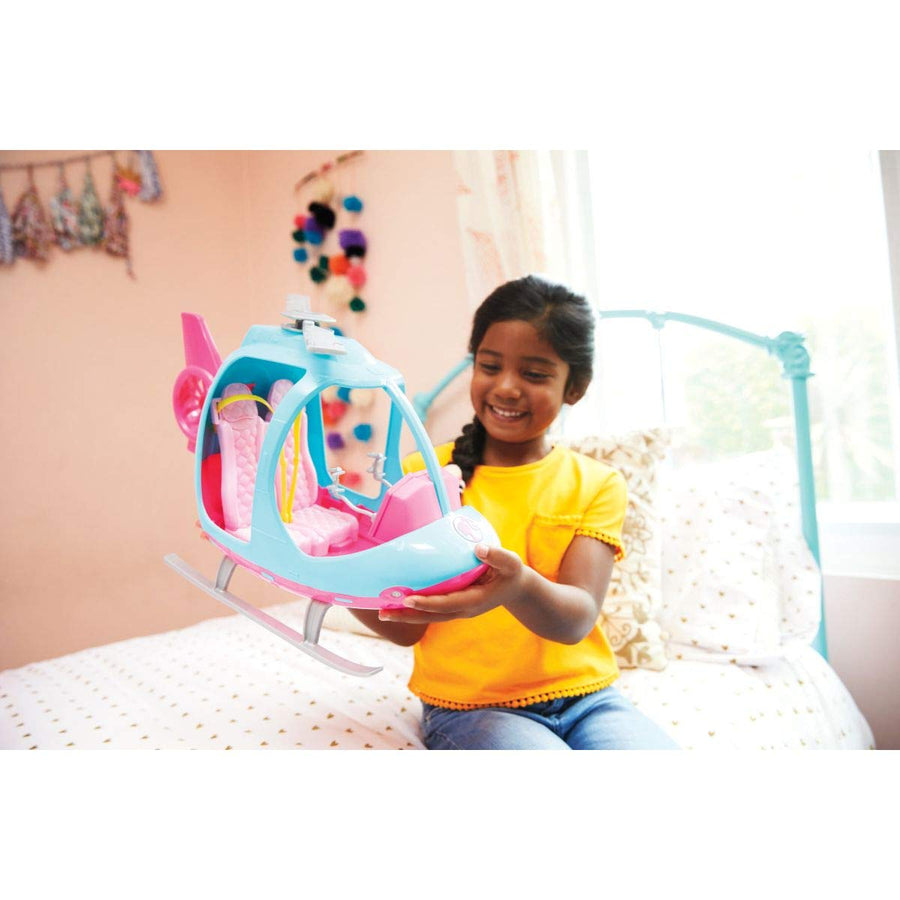 Barbie Helicopter, Pink and Blue with Spinning Rotor