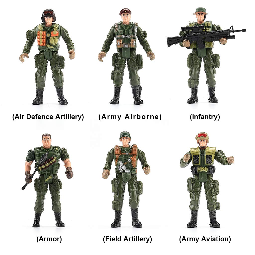US Army Men and SWAT Team Toy Soldiers Action Figures Playset with Military Weapons Accessories for Kids Boys Girls,12Pcs
