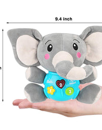 Aitbay Plush Elephant Music Baby Toys 0 3 6 9 12 Months, Cute Stuffed Aminal Light Up Baby Toys Newborn Baby Musical Toys for Infant Babies Boys & Girls Toddlers 0 to 36 Months
