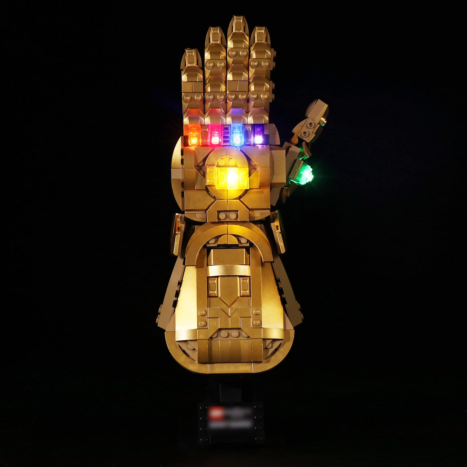 LED Light for Lego 76191 Infinity Gauntlet Collectible Building Kit, Decoration Lights for Thanos Hand Gauntlet Model, Remote Control DIY Lighting for Infinity Stones,Pack Without Building Block