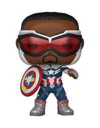 Funko POP Marvel: Falcon and The Winter Soldier - Captain America (Sam Wilson) with Shield, Year of The Shield Amazon Exclusive,Multicolor,51650
