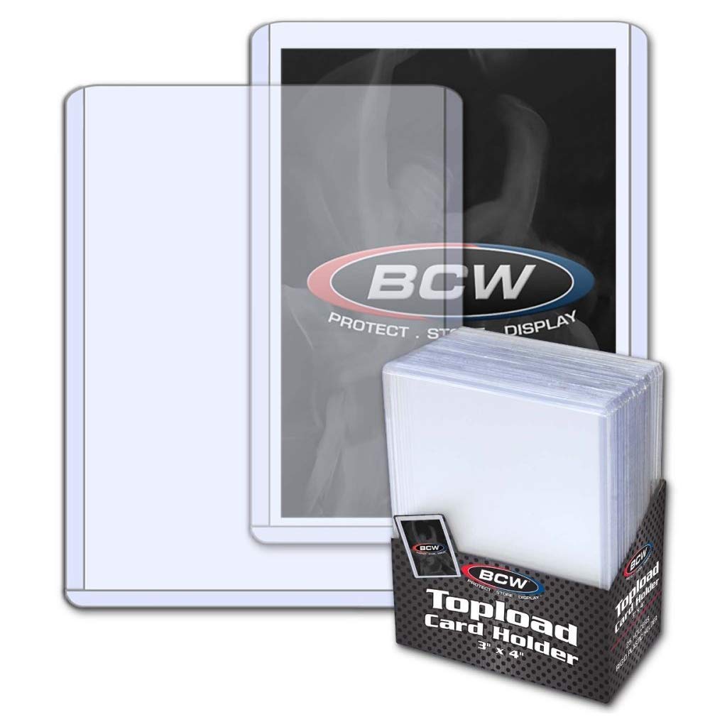 BCW Topload Card Holder for Standard Trading Cards ,3" x 4" ,Up to 20 pts, 100-Count