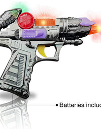 ArtCreativity Ranger Hand-Gun Toy Set with Flashing Lights & Sounds, 2 Cool Futuristic Handguns, Pretend Play Toy Gun, Great Party Favor, Gift for Boys and Girls, Batteries Included- Colors May Vary
