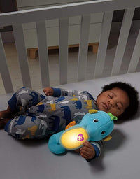 Fisher-Price Soothe & Glow Seahorse, Blue, Plush Musical Toy for Baby from Birth and Up
