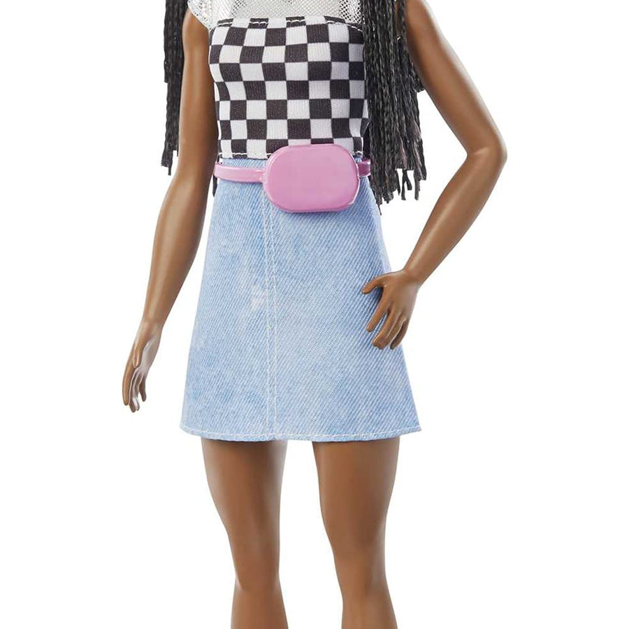 Barbie: Big City, Big Dreams Barbie “Brooklyn” Roberts Doll (11.5-in, Brunette Braided Hair) Wearing Shimmery Top, Skirt & Accessories, Gift for 3 to 7 Year Olds
