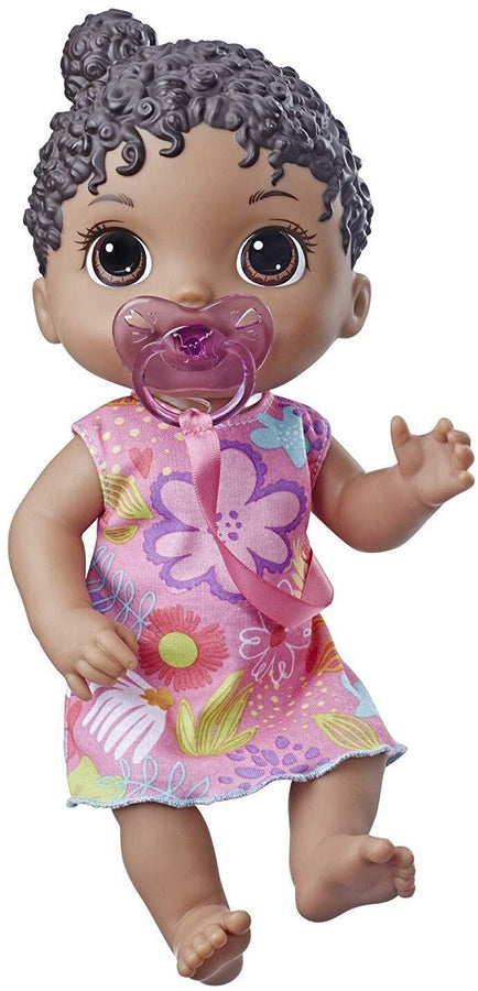 Baby Alive Baby Lil Sounds: Interactive Black Hair Baby Doll for Girls & Boys Ages 3 & Up, Makes 10 Sound Effects, Including Giggles, Cries, Baby Doll with Pacifier
