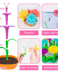Girls Toys Age 3-6 Year Old Toddler Toys for Girls Gifts Flower Garden Building Toy Educational Activity Stem Toys(130 PCS)
