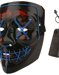 MeiGuiSha LED Halloween Light Up Purge Mask Women,Halloween Scary Cosplay Purge Mask LED for Festival Padrties
