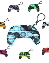 KINIA 8 Pack Fidget Toys Mini Pop It Sensory Controller Toy Fidgets Keychain - Patent Pending - Controller Shaped Keychain Pop It Toy for Kids Children Adults (8 Pack, Controller Multicolor)
