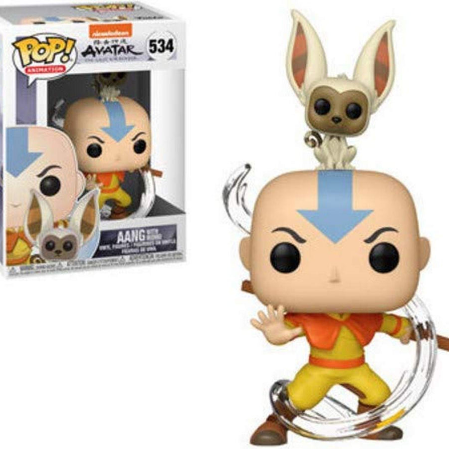 Funko POP! Animation: Avatar - Aang with Momo, Multicolor, Standard