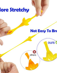 Namii W Slingshot Chicken Rubber Chicken Flick Chicken Flying Chicken Flingers Stress Gag Toys, Rubber Chicken Slingshot Funny Christmas Stuffers Easter Chicks Novelty Gifts for Kids (Yellow 10 Pcs)
