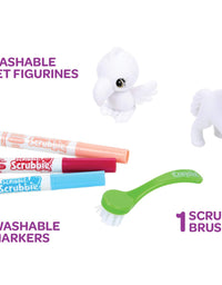 Crayola Scribble Scrubbie Safari 2 Pack Animal Toy Set Age 3+ , Zebra/Bird
