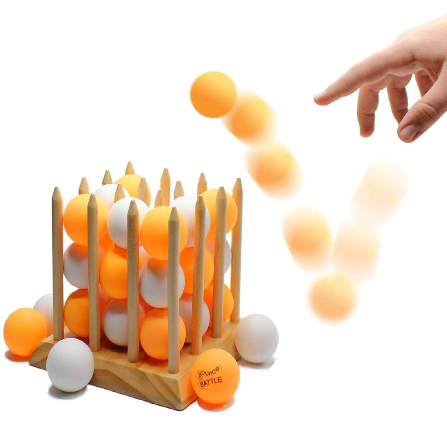 Bounce Battle Wood Edition Game Set - an Addictive Game of Strategy, Skill & Chance