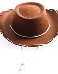 Childrens Brown Felt Cowboy Hat by Century Novelty by Century, brown, Size Small
