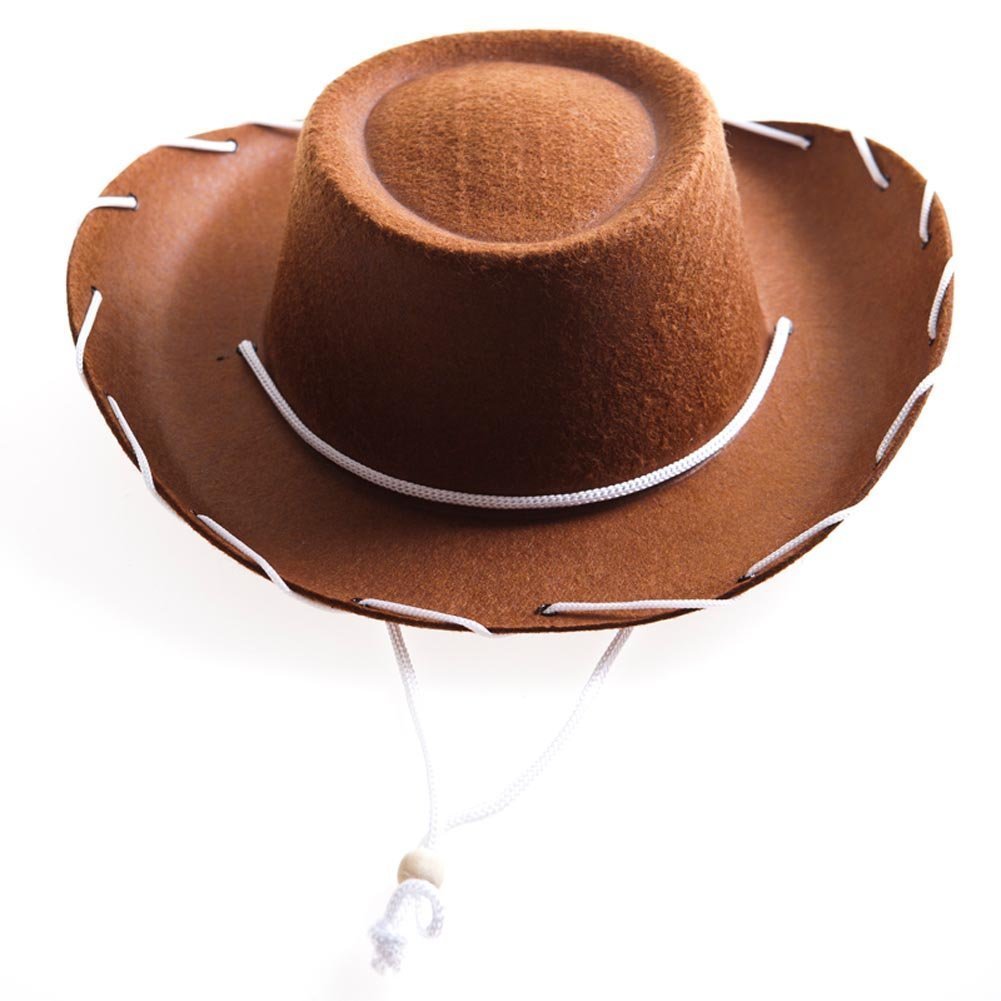 Childrens Brown Felt Cowboy Hat by Century Novelty by Century, brown, Size Small