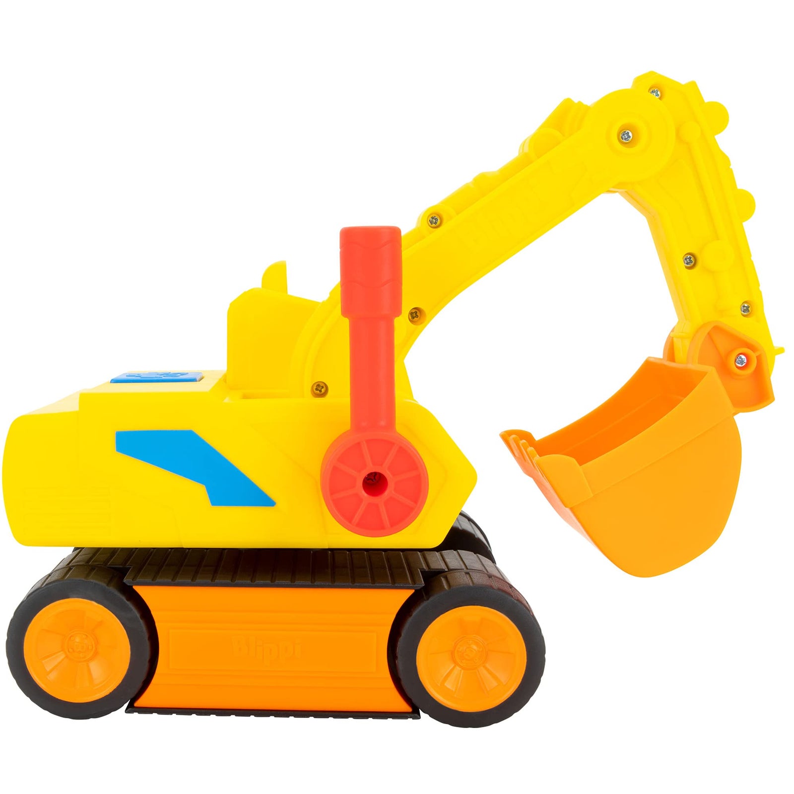Blippi Excavator - Fun Freewheeling Vehicle with Features Including 3 Construction Worker, Sounds and Phrases - Educational Vehicles for Toddlers and Young Kids