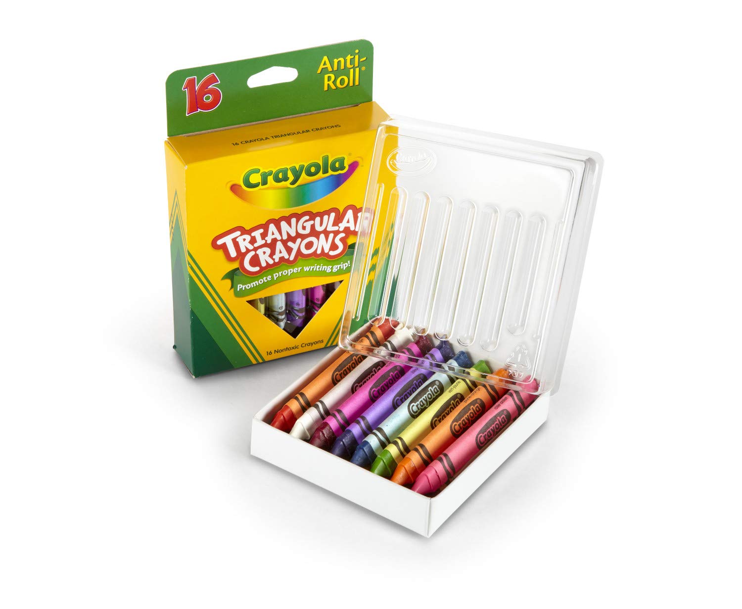 Crayola Triangular Crayons, Toddler Crayons, Coloring Gift for Kids Assorted, 7/16 X 4 in