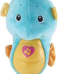 Fisher-Price Soothe & Glow Seahorse, Blue, Plush Musical Toy for Baby from Birth and Up
