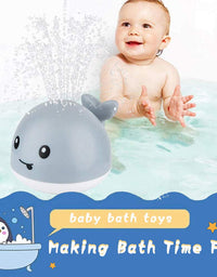 Love Sunshine Baby Bath Toys, Baby Toys Whale, Light Up Bath Toys, Sprinkler Bathtub Toys for Toddlers Infant Kids Boys Girls, Spray Water Bath Toy, Pool Bathroom Baby Toy
