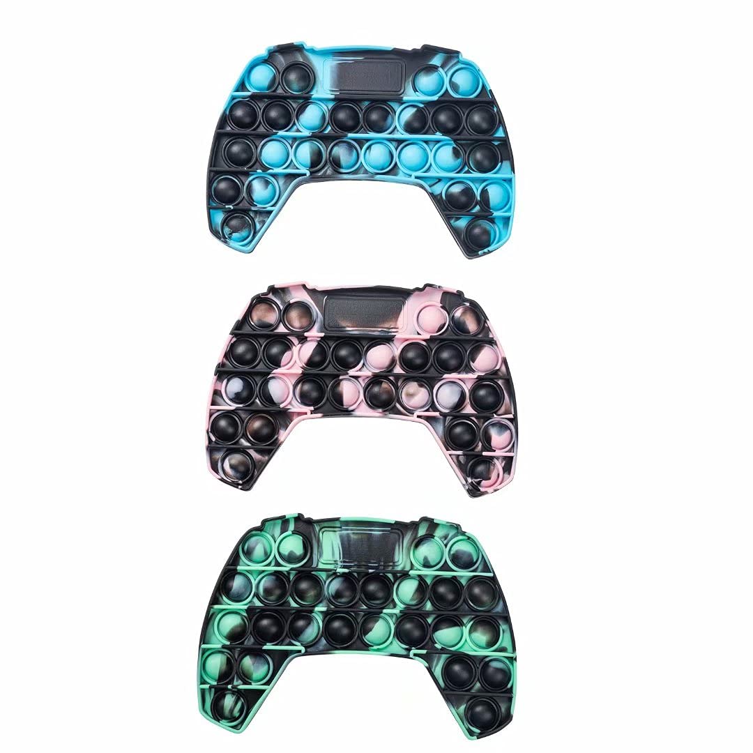 QDASZZ Pop Game Controller Gamepad Shape Push pop Bubble Sensory Fidget Toy Autism Special Needs Stress Reliever - Great for The Old and The Young (3 Colors)