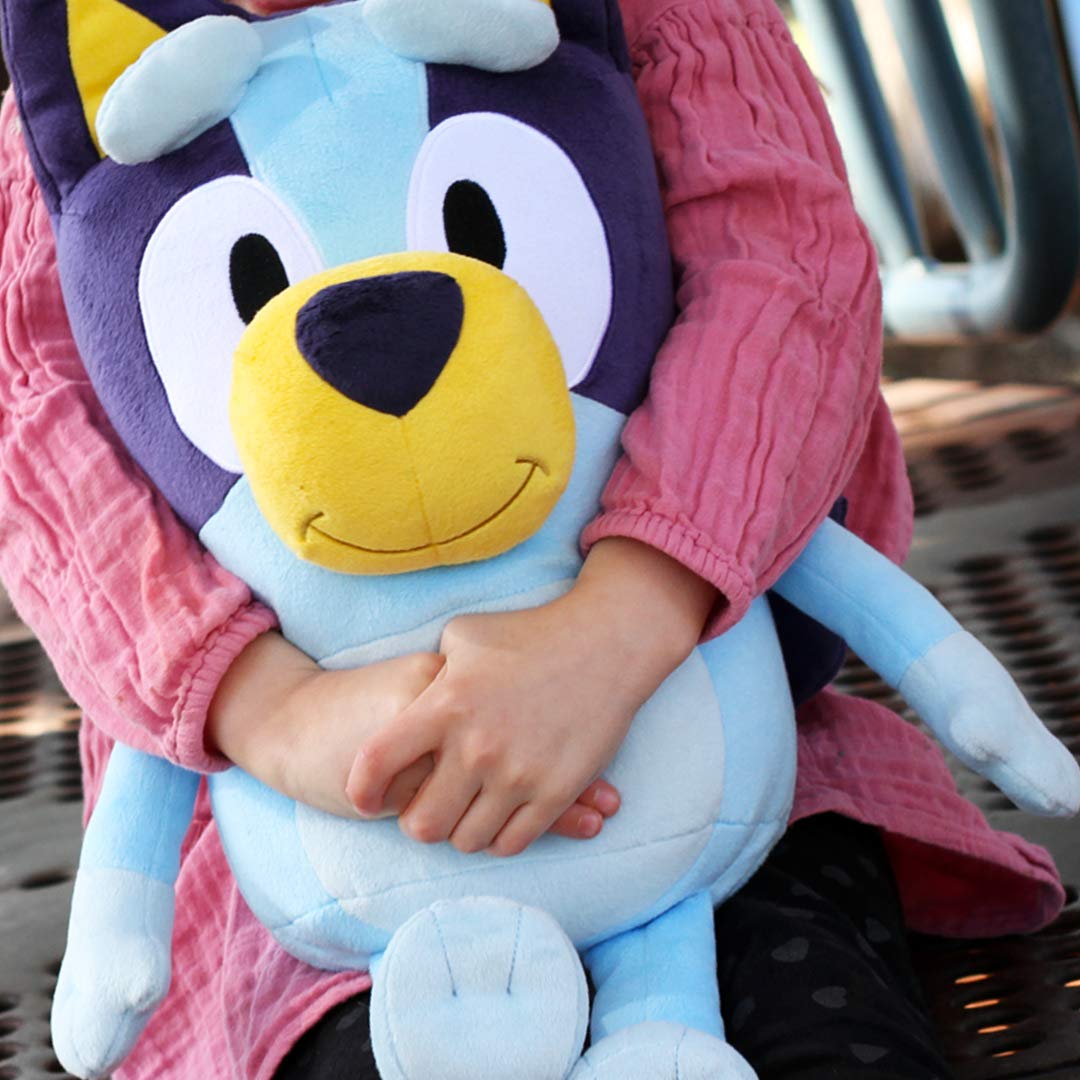 Bluey 18" Stuffed Animal - Playtime & Naptime Companion, Jumbo Size, Soft Deluxe Materials - Huggable Cuddles Best Friend (13010)