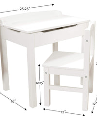 Melissa & Doug Wooden Lift-Top Desk & Chair - White
