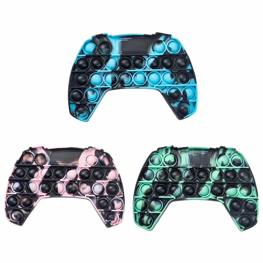 QDASZZ Pop Game Controller Gamepad Shape Push pop Bubble Sensory Fidget Toy Autism Special Needs Stress Reliever - Great for The Old and The Young (3 Colors)