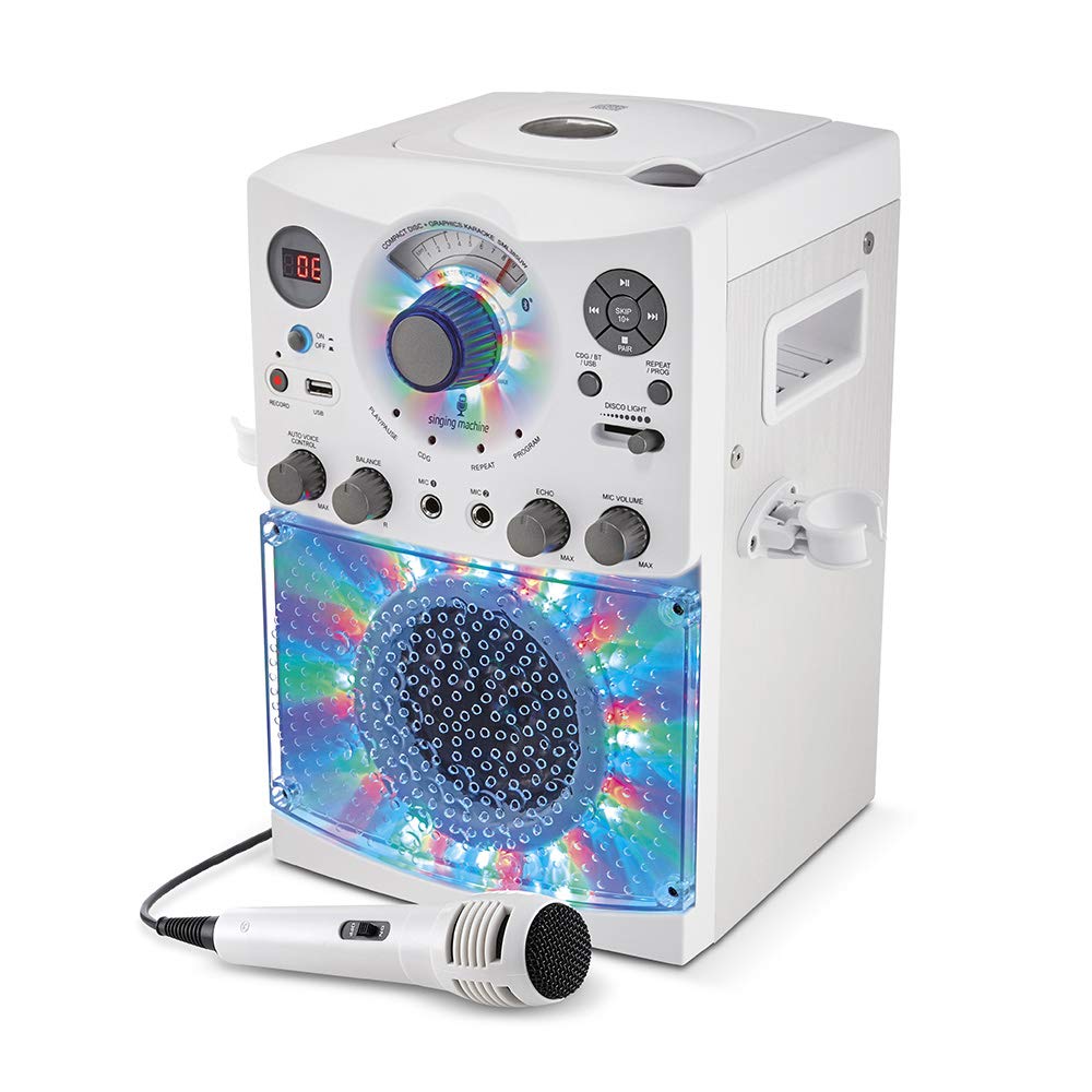 Singing Machine Karaoke Machine, White (SML385BTW)