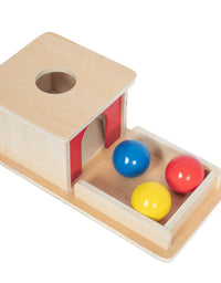 Adena Montessori Object Permanence Box with Tray Three Balls Montessori Toys for 6-12 Month Infant 1 Year Babies Toddlers
