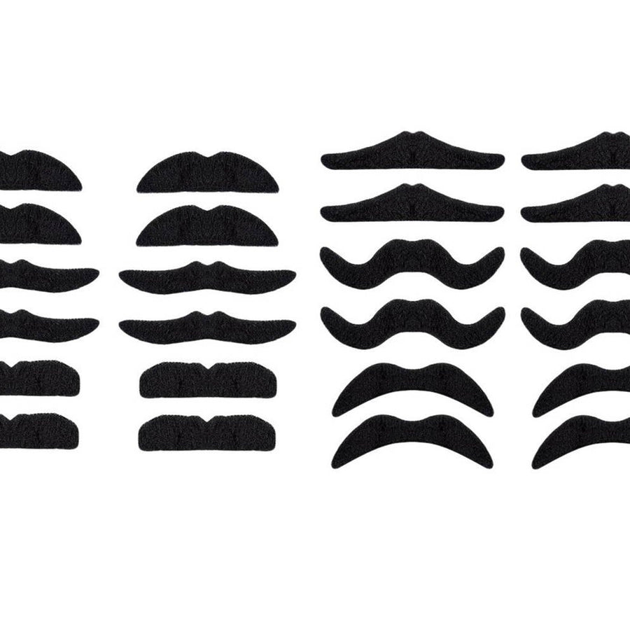 LuckyStar365 24 pcs Novelty Fake Mustaches, Mustache Party Supplies, Self Adhesive Mustaches for Masquerade Party & Performance