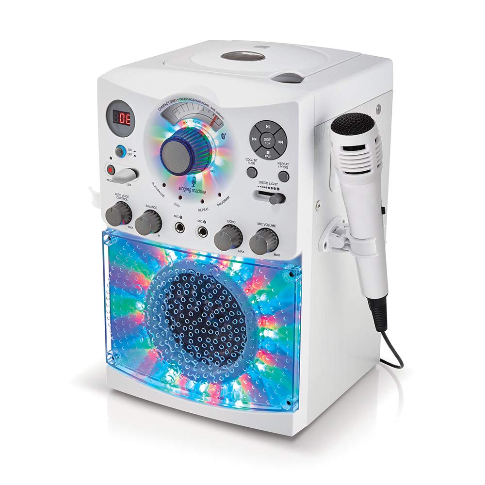 Singing Machine Karaoke Machine, White (SML385BTW)