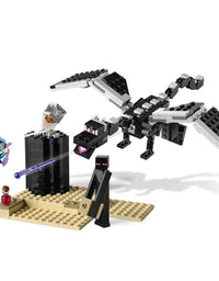 LEGO Minecraft The End Battle 21151 Ender Dragon Building Kit Includes Dragon Slayer and Enderman Toy Figures for Dragon Fighting Adventures (222 Pieces)
